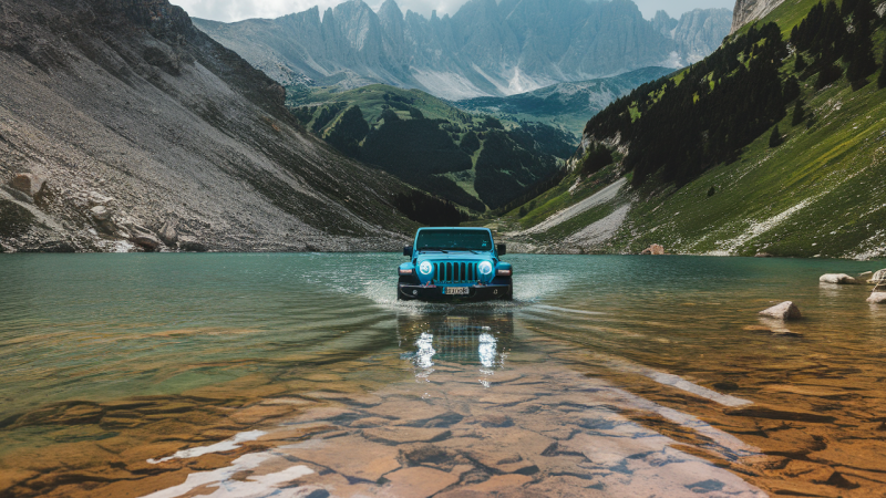 Passo Pordoi: Unglaublich, was dieser Jeep-Tauchgang im UNESCO-See ausgelöst hat!