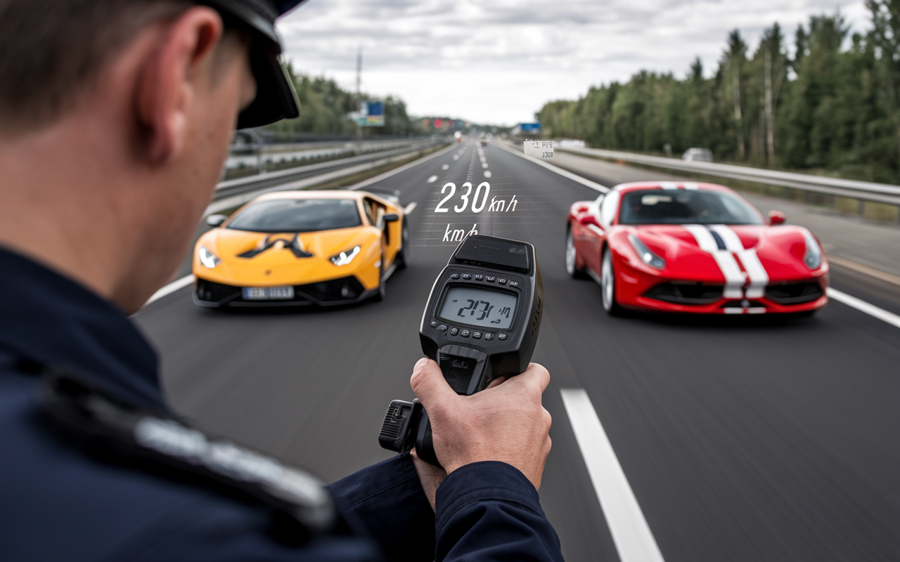 230 km/h-Raserei auf der A4: Dieser Polizeitrick stoppte Lamborghini vs. Ferrari – Sie werden staunen!