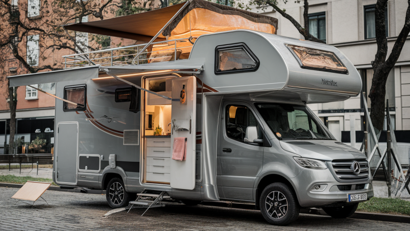 Dieser 2,2‑Millionen‑Euro‑Camper schluckt sogar eine Mercedes – das fahrende Luxus‑Penthouse, das jeden Roadtrip sprengt