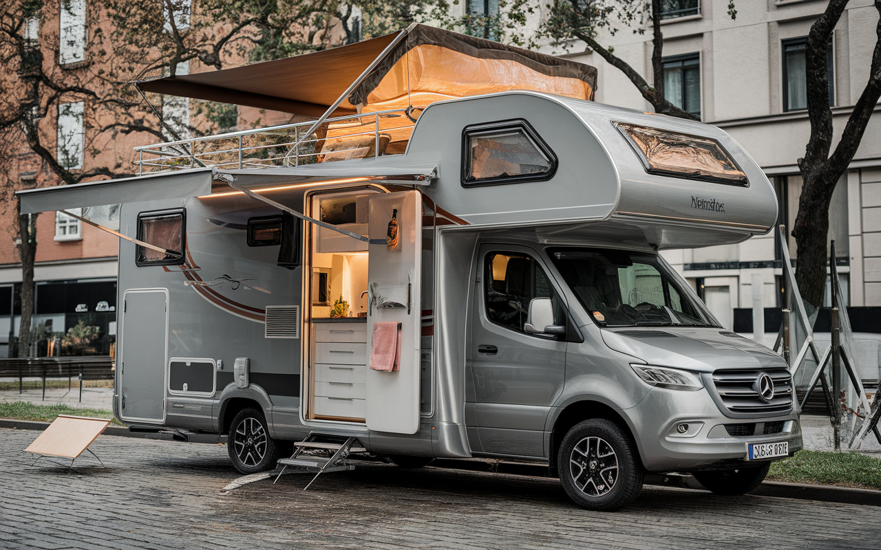 Dieser 2,2‑Millionen‑Euro‑Camper schluckt sogar eine Mercedes – das fahrende Luxus‑Penthouse, das jeden Roadtrip sprengt
