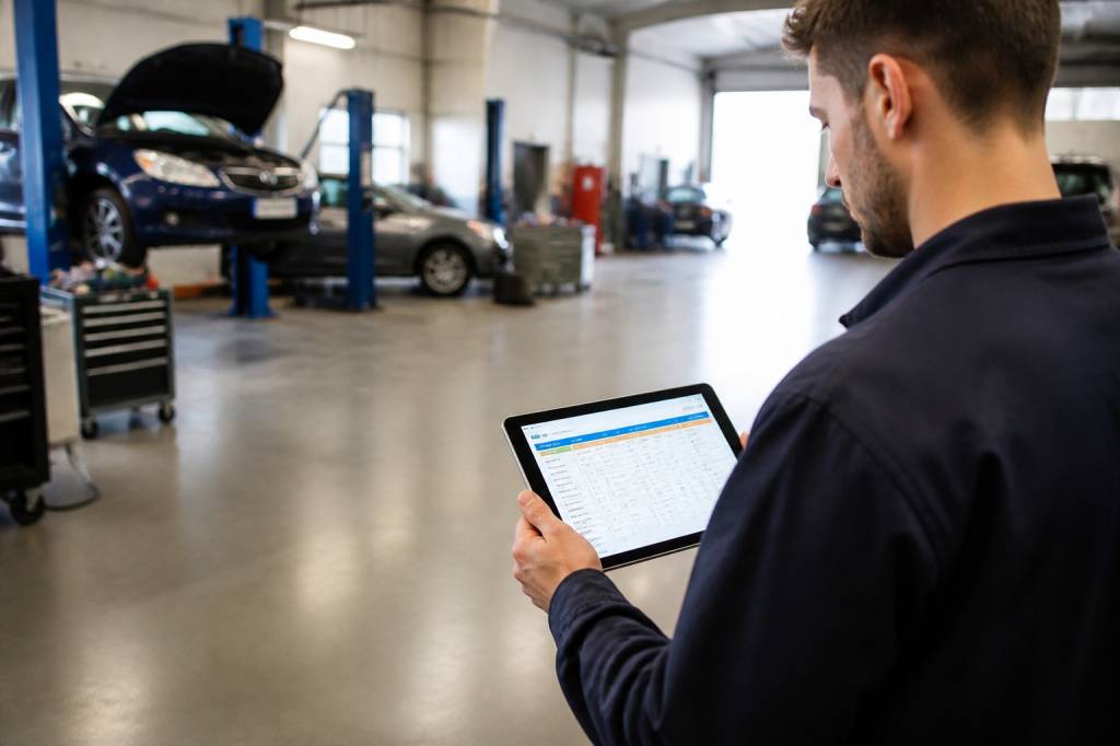 Inventory app für eine effiziente fahrzeugverwaltung in der werkstatt