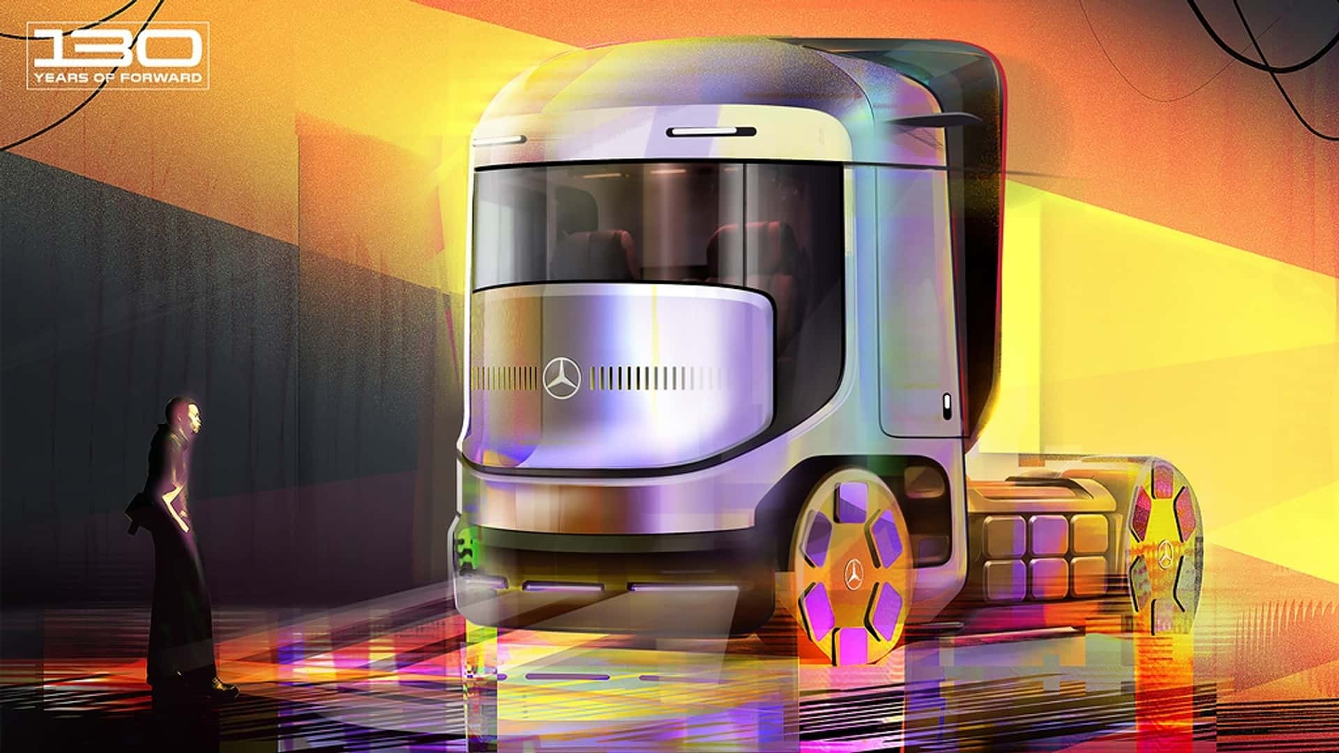 So sieht der Transport von 2070 aus: Roboter‑Lkw, vertikale Logistik und fliegende Busse – die verblüffenden Visionen von Daimler Truck